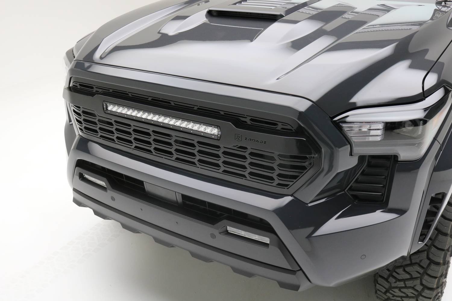 T-REX Grilles - 2024 Tacoma LED Grille, Includes (1) ZROADZ 20-inch Single Row LED Light Bar - Part # Z319410