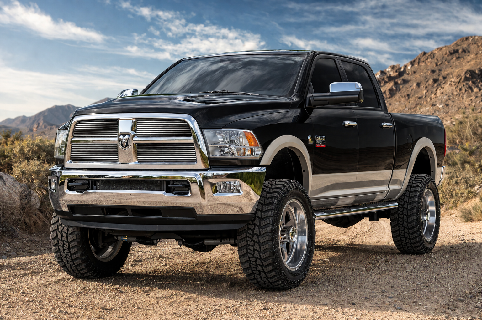 2010-2012 Ram 2500, 3500 Billet Grille, Polished, 4 Pc, Overlay T-Rex 21451 -B