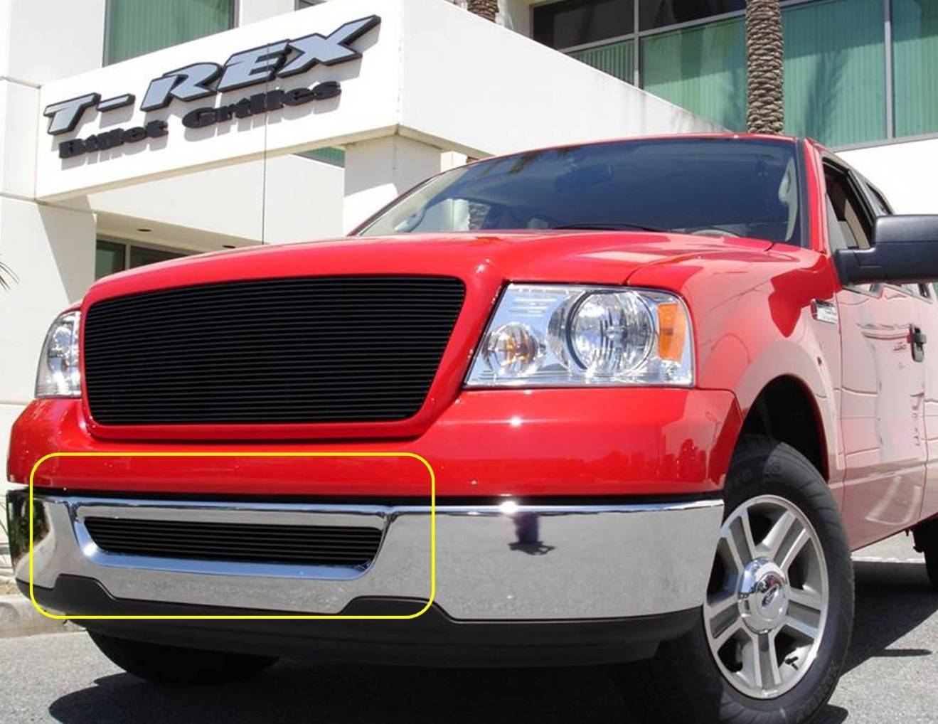 2006-2008 F-150, Mark LT Billet Bumper Grille, Black Powder Coat, 1 Pc, Bolt-On - Part # 25555B - On Sale