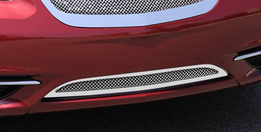 T-REX Grilles - 2011-2014 Chrysler 200 Sedan Upper Class Bumper Grille ONLY, Polished, 1 Pc, Overlay - Part #55408 - On Sale/Blow Out