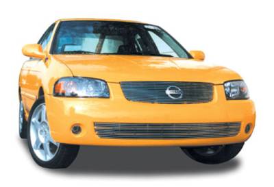 Upper Front Bumper Grille Center Insert For 1998-1999 Nissan Sentra – Dark Grey