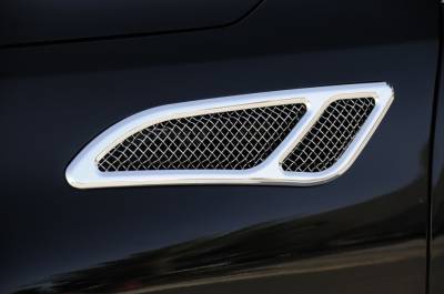 T-REX Grilles - Infiniti QX56 Upper Class Side Vents pair, Replacement, Polished - Pt # 54794 - Image 1