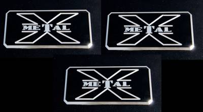 ALL Most Vehicles X-Metal Series - Body Side Badges - 3 Pc - Black/ Machine - Pt # 6700033