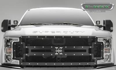 T-REX Grilles - 2017-2019 Super Duty X-Metal Grille, Black, 1 Pc, Replacement, Chrome Studs, Fits Vehicles with Camera - Part # 6715371 - Image 2