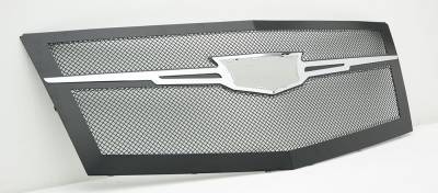 T-REX Grilles - 2015-2015 Escalade Upper Class Series Main Mesh Grille, Black with Chrome Plated Center Trim Piece, 1 Pc, Replacement - Part # 51185 - Image 5