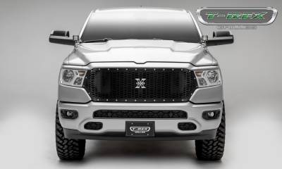 T-REX Grilles - 2019-2024 Ram 1500 Laramie, Lone Star, Big Horn, Tradesman Laser X Grille, Black, 1 Pc, Replacement, Chrome Studs - Part # 7714651 - Image 4