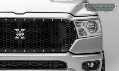 T-REX Grilles - 2019-2024 Ram 1500 Laramie, Lone Star, Big Horn, Tradesman Laser X Grille, Black, 1 Pc, Replacement, Chrome Studs - Part # 7714651 - Image 3