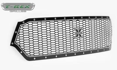 T-REX Grilles - 2019-2024 Ram 1500 Laramie, Lone Star, Big Horn, Tradesman Laser X Grille, Black, 1 Pc, Replacement, Chrome Studs - Part # 7714651 - Image 8