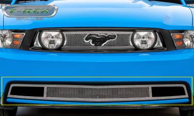 T-REX Grilles - 2010-2012 Mustang GT Upper Class Series Mesh Bumper Grille, Polished, 1 Pc, Bolt-On - Part # 55519 - Image 3