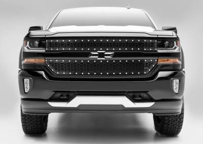 2016-2018 Silverado 1500 Z71 Laser X Grille, Black, 2 Pc, Insert, Chrome Studs - Part # 7711241