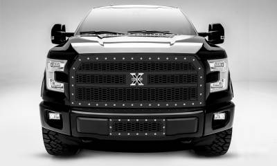 2015-2017 F-150 Laser X Grille, Black, 1 Pc, Replacement, Chrome Studs, Does Not Fit Vehicles with Camera - Part # 7715731