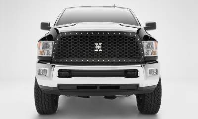 2013-2018 Ram 2500, 3500 Laser X Grille, Black, 1 Pc, Replacement, Chrome Studs - PN #7714521