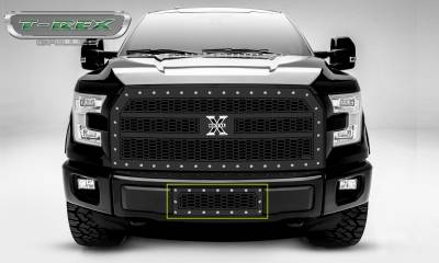 2015-2017 F-150 Laser X Bumper Grille, Black, 1 Pc, Insert, Chrome Studs - Part # 7725731