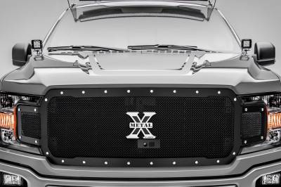 T-REX Grilles - 2018-2020 F-150 X-Metal Grille, Black, 1 Pc, Replacement, Chrome Studs, Fits Vehicles with Camera - Part # 6715791 - Image 2