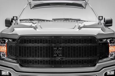 T-REX Grilles - 2018-2020 F-150 Stealth Laser X Grille, Black, 1 Pc, Replacement, Black Studs, Fits Vehicles with Camera - Part # 7715891-BR - Image 2