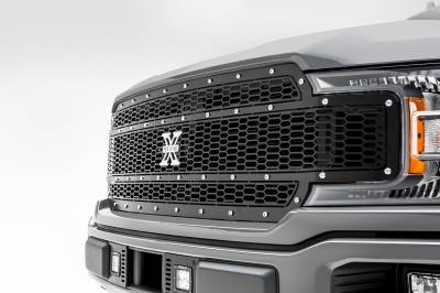 T-REX Grilles - 2018-2020 F-150 Laser X Grille, Black, 1 Pc, Replacement, Chrome Studs, Does Not Fit Vehicles with Camera - Part # 7715841 - Image 4