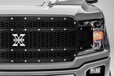 T-REX Grilles - 2018-2020 F-150 Laser X Grille, Black, 1 Pc, Replacement, Chrome Studs, Does Not Fit Vehicles with Camera - Part # 7715841 - Image 3