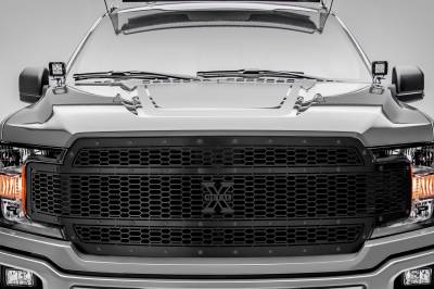 T-REX Grilles - 2018-2020 F-150 Stealth Laser X Grille, Black, 1 Pc, Replacement, Black Studs, Does Not Fit Vehicles with Camera - Part # 7715841-BR - Image 2