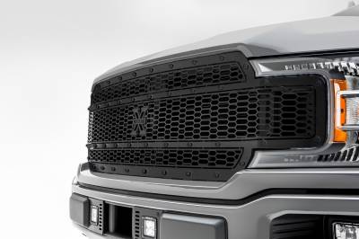 T-REX Grilles - 2018-2020 F-150 Stealth Laser X Grille, Black, 1 Pc, Replacement, Black Studs, Does Not Fit Vehicles with Camera - Part # 7715841-BR - Image 4