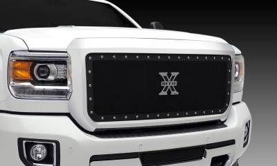 T-REX Grilles - 2015-2019 Sierra HD X-Metal Grille, Black, 1 Pc, Insert, Chrome Studs - Part # 6712111 - Image 3