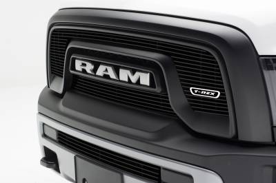 2015-2018 Ram 1500 Rebel Laser Billet Grille, Black, 2 Pc, Overlay - PN #6214641