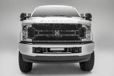 T-REX Grilles - 2017-2019 Super Duty X-Metal Grille, Black, 1 Pc, Replacement, Chrome Studs, Fits Vehicles with Camera - Part # 6715371 - Image 1