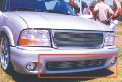 T-REX Grilles - 1998-2000 GMC Envoy Billet Bumper Grille, Polished, Aluminum, 1 Pc, Bolt-On #25377 - Image 1