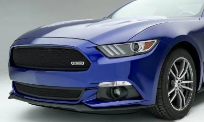 T-REX Grilles - 2015-2017 Mustang GT Upper Class Series Mesh Bumper Grille, Black, 1 Pc, Overlay - Part # 52530 - Image 1