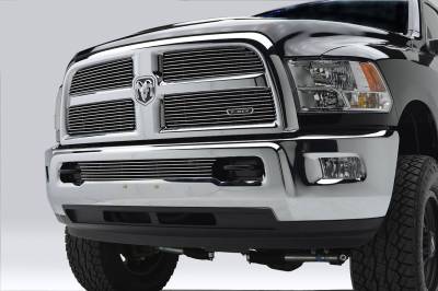 2013-2018 Ram 2500, 3500 Billet Grille, Polished, 4 Pc, Replacement - PN #21452