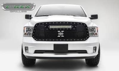 2013-2018 Ram 1500 Torch Grille, Black, 1 Pc, Replacement, Chrome Studs with (1) 20" LED - PN #6314541