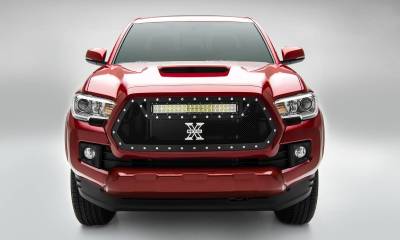 T-REX Grilles - 2016-2017 Tacoma Torch Grille, Black, 1 Pc, Insert, Chrome Studs with (1) 20" LED - Part # 6319411 - Image 2