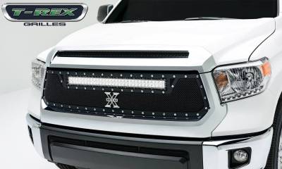 T-REX Grilles - 2014-2017 Tundra Torch Grille, Black, 1 Pc, Replacement, Chrome Studs with (1) 30" LED - Part # 6319641 - Image 1