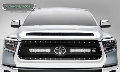T-REX Grilles - 2018-2021 Tundra Torch Grille, Black, 1 Pc, Replacement, Chrome Studs with (2) 12" LEDs, Does Not Fit Vehicles with Camera - Part # 6319661 - Image 5