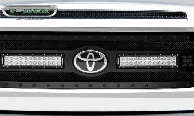 T-REX Grilles - 2018-2021 Tundra Stealth Torch Grille, Black, 1 Pc, Replacement, Black Studs with (2) 12" LEDs, Does Not Fit Vehicles with Camera - Part # 6319661-BR - Image 3