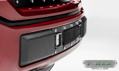 T-REX Grilles - 2018-2020 F-150 Limited, Lariat Torch Bumper Grille, Black, 1 Pc, Replacement, Chrome Studs with (2) 3 Inch LED Cube Lights - Part # 6325791 - Image 5
