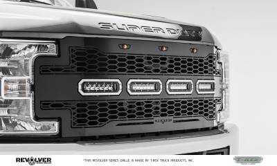 T-REX Grilles - 2017-2019 Super Duty Revolver Grille, Black, 1 Pc, Replacement with (4) 6" LEDs, Does Not Fit Vehicles with Camera - Part # 6515641 - Image 6