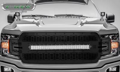 T-REX Grilles - 2018-2020 F-150 Stealth Laser Torch Grille, Black, 1 Pc, Replacement, Black Studs with 30 Inch LED, Does Not Fit Vehicles with Camera - Part # 7315711-BR - Image 2