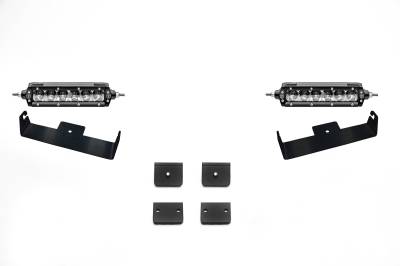 Universal Panel Clamp LED Kit with (2) 6 Inch LED Straight Single Row Slim Light Bars - PN #Z310006-KIT