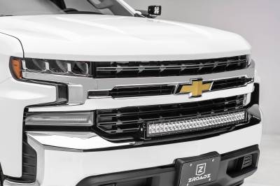 ZROADZ OFF ROAD PRODUCTS - 2019-2022 Chevrolet Silverado 1500 Front Bumper Top LED Bracket to mount 30 Inch Curved LED Light Bar - PN #Z322282 - Image 1