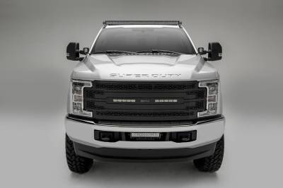 ZROADZ OFF ROAD PRODUCTS - 2017-2019 Ford Super Duty Front Bumper Center LED Kit with (1) 12 Inch LED Straight Double Row Light Bar - PN #Z325471-KIT - Image 6