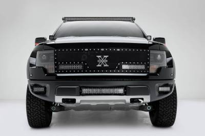 ZROADZ OFF ROAD PRODUCTS - 2010-2014 Ford F-150 Raptor Front Bumper OEM Fog LED Bracket to mount (2) 6 Inch, Double Row LED Light Bars - Part # Z325651 - Image 2