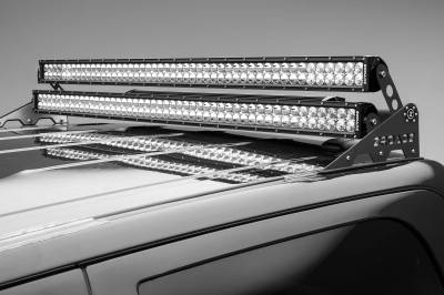 Universal Roof Mount LED Bracket Accessory To Add and Install Dual/Stacked Straight LED Light Bar - PN #Z350002