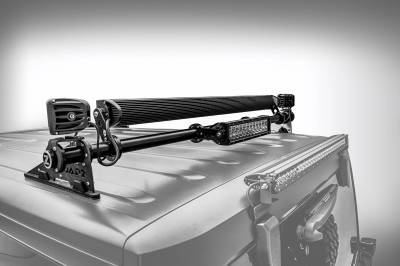 ZROADZ OFF ROAD PRODUCTS - Jeep JK, JL Modular Rack LED Kit with (1) 40 Inch (1) 20 Inch Straight Double Row Light Bars, (2) 3 Inch LED Pod Lights - Part # Z350050-JK-KIT-B - Image 2