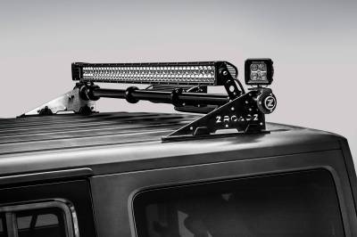 ZROADZ OFF ROAD PRODUCTS - Jeep JK, JL Modular Rack LED Kit with (1) 40 Inch (1) 20 Inch Straight Double Row Light Bars, (2) 3 Inch LED Pod Lights - Part # Z350050-JK-KIT-B - Image 14