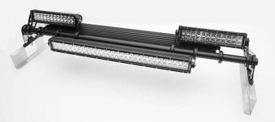 Modular Rack LED Kit with (1) 40 Inch (1) 30 Inch, (2) 12 Inch LED Straight Double Row Light Bars - PN #Z350050-KIT-D