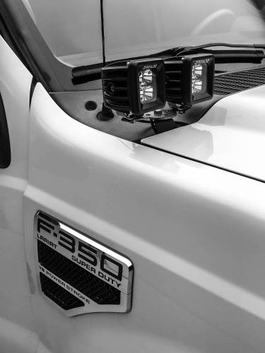 ZROADZ OFF ROAD PRODUCTS - 2011-2016 Ford Super Duty Hood Hinge LED Bracket to mount (4) 3 Inch LED Pod Lights - PN #Z365462 - Image 2
