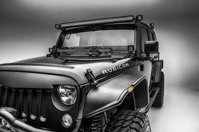 ZROADZ OFF ROAD PRODUCTS - 2007-2018 Jeep JK Front Roof LED Kit with (1) 50 Inch LED Straight Double Row Light Bar - PN #Z374811-KIT-S - Image 3