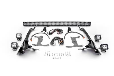 ZROADZ OFF ROAD PRODUCTS - 2018-2024 Jeep JL/2019-2024 Gladiator Front Roof LED Kit with (1) 50 Inch LED Straight Double Row Light Bar and (4) 3 Inch LED Pod Lights - PN #Z374831-KIT4 - Image 9