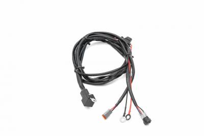 Universal 9 FT DT Series Wiring Harness to connect 1  LED Light Bar, 200 Watt or below - PN #Z390020S-A
