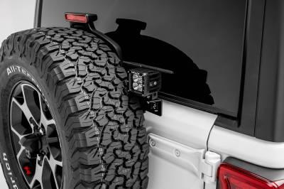ZROADZ OFF ROAD PRODUCTS - 2019-2024 Jeep JL/JLU Rear Tire Carrier LED Bracket to mount (2) 3 Inch LED Pod Lights - PN #Z394951 - Image 4